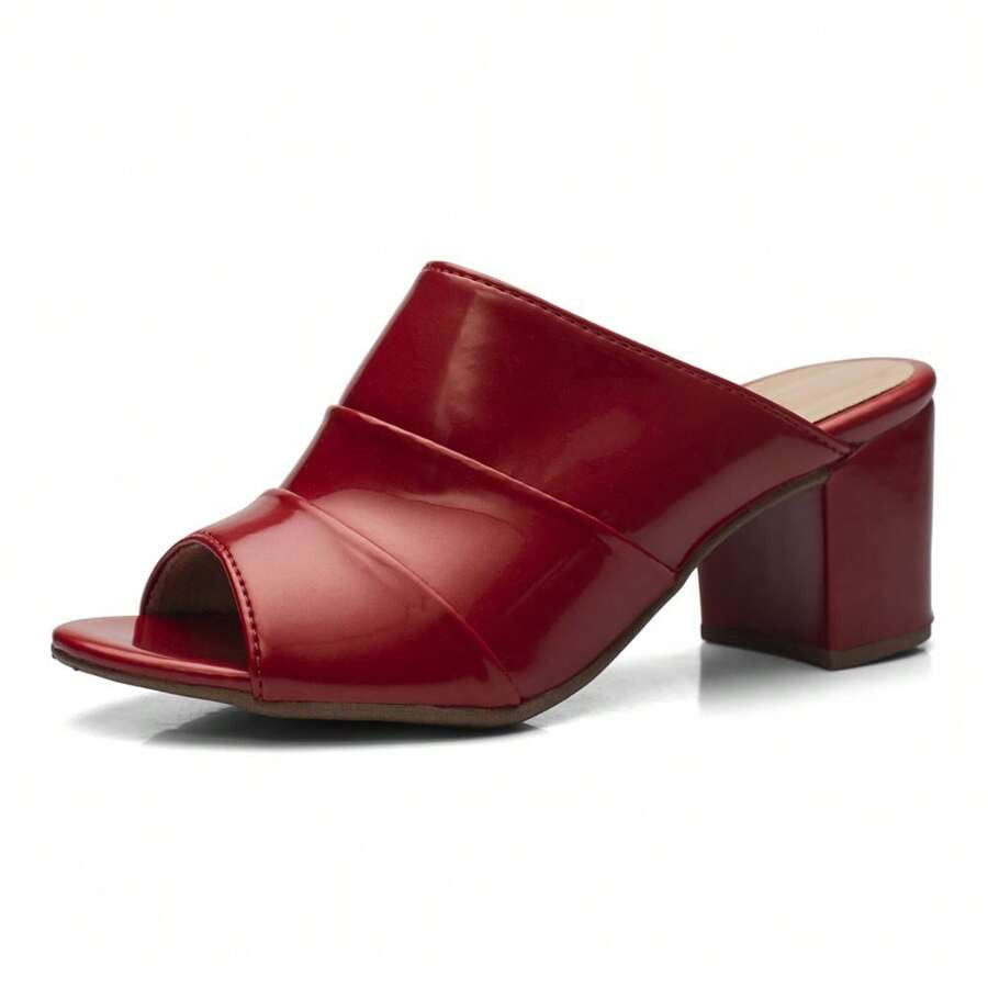 Sandália Feminina Tamanco Feminino Colors Salto 6cm Grosso Botinha | SHEIN