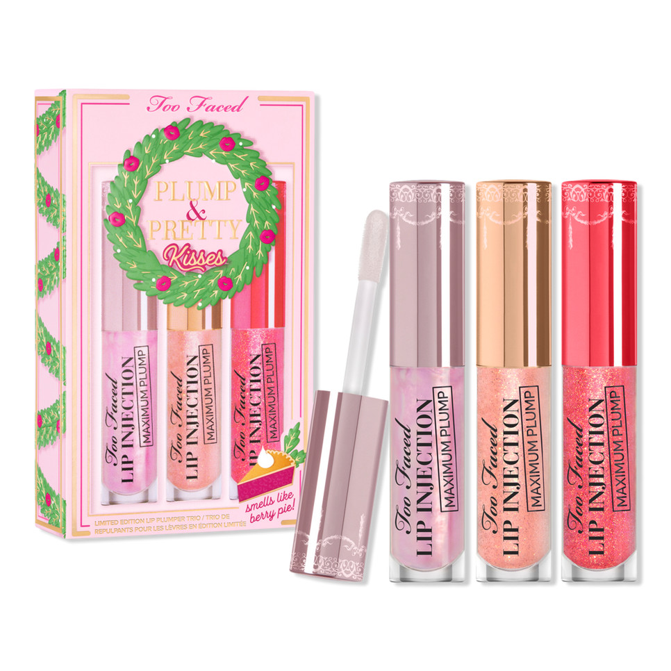 Plump & Pretty Kisses: Travel Size Lip Injection Maximum Plump Lip Plumper Gloss Trio Set | Ulta