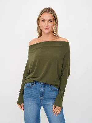 the anywhere top [cedar green] | Six Fifty Clothing