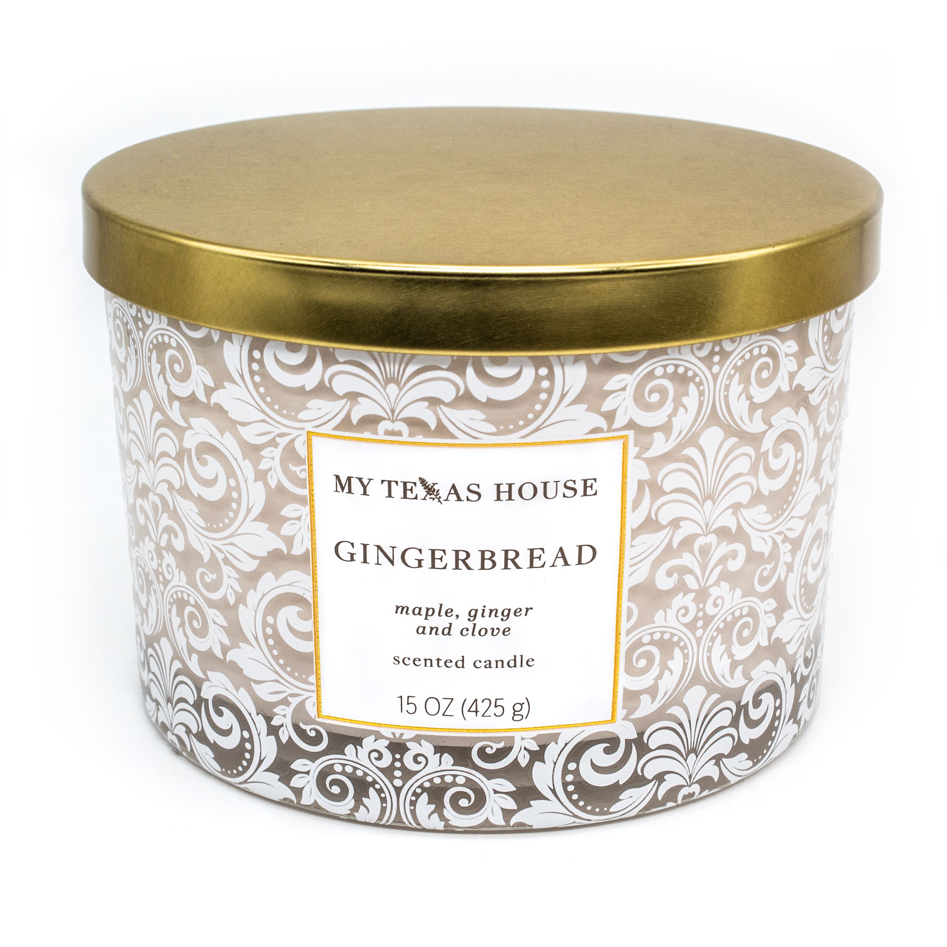 My Texas House, Gingerbread 3-wick Candle, 15oz with 35-40 hr Burn Time - Walmart.com | Walmart (US)
