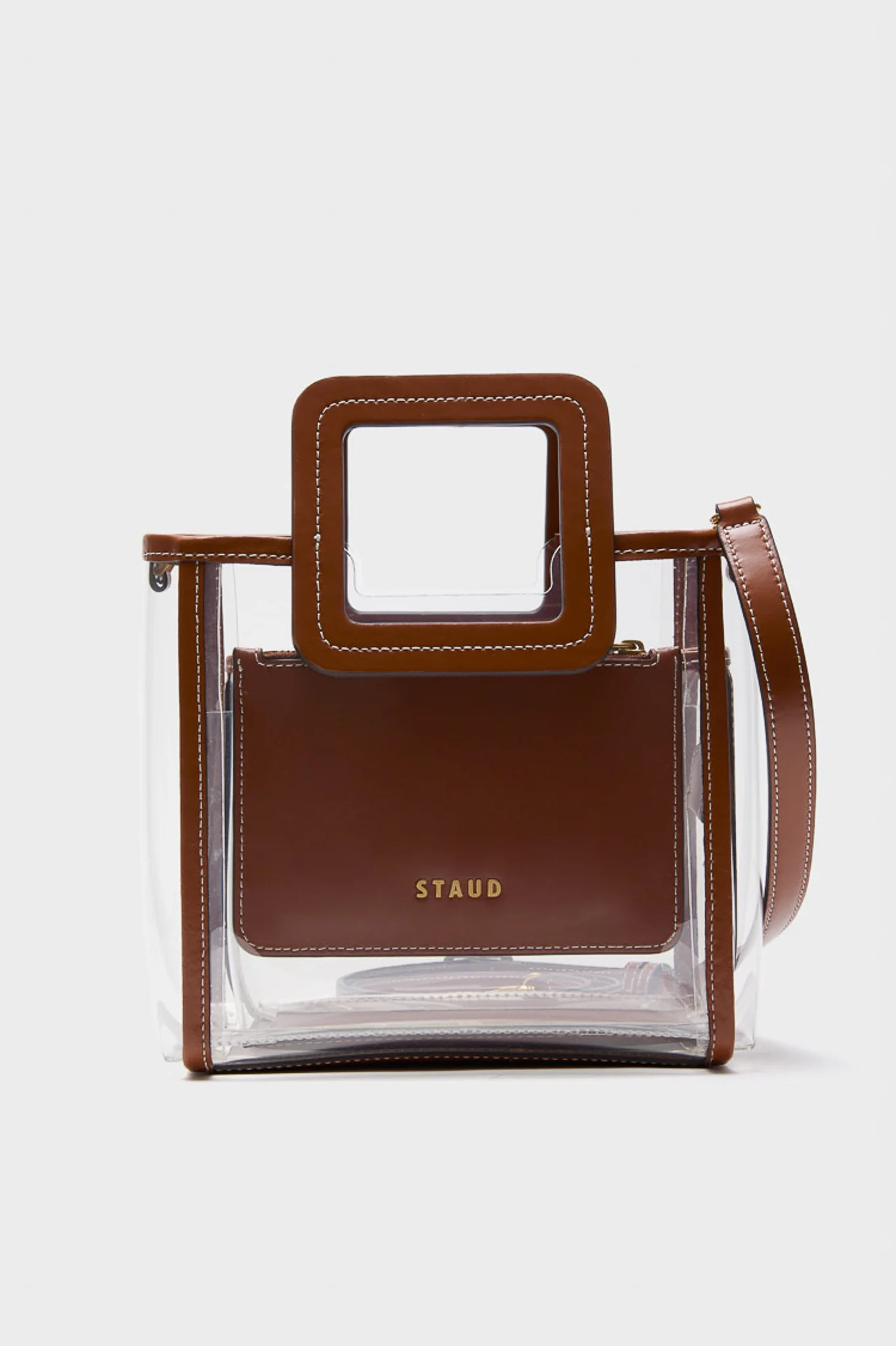 Clear and Tan Stadium Mini Shirley Bag | Tuckernuck (US)