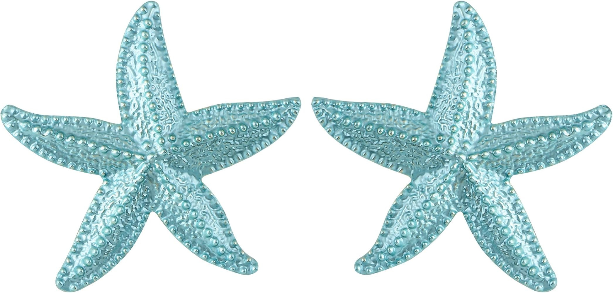 Alilang Starfish Stud Earrings for Women Finish Sea Star Textured Ocean Nautical Jewelry | Amazon (US)