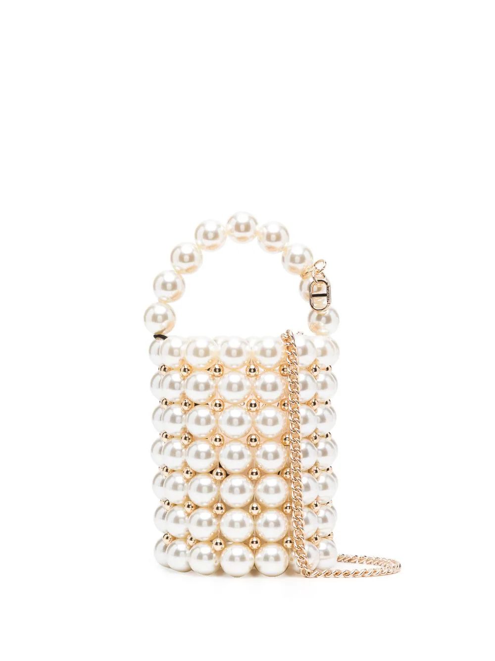 TWINSET faux-pearl Embellished Bucket Bag - Farfetch | Farfetch Global