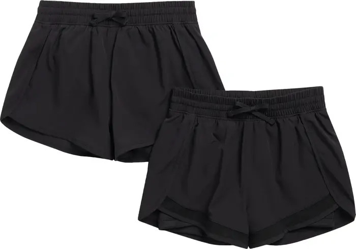 90 DEGREE BY REFLEX Kids' 2-Pack Lightstreme Active Shorts | Nordstromrack | Nordstrom Rack