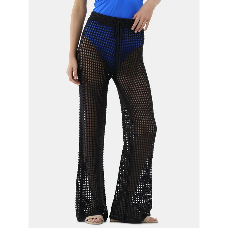 Time and Tru Women's and Women’s Plus Crochet Swim Coverup Pants, Sizes XS-2X | Walmart (US)