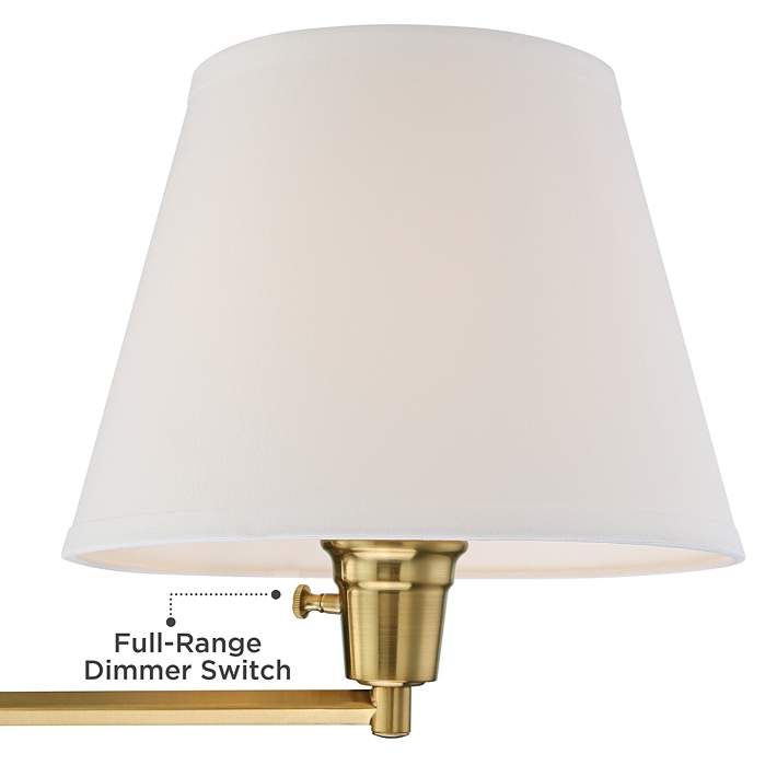 Clement Warm Gold Swing Arm Plug-In Wall Lamps Set of 2 - #97J44 | Lamps Plus | Lamps Plus