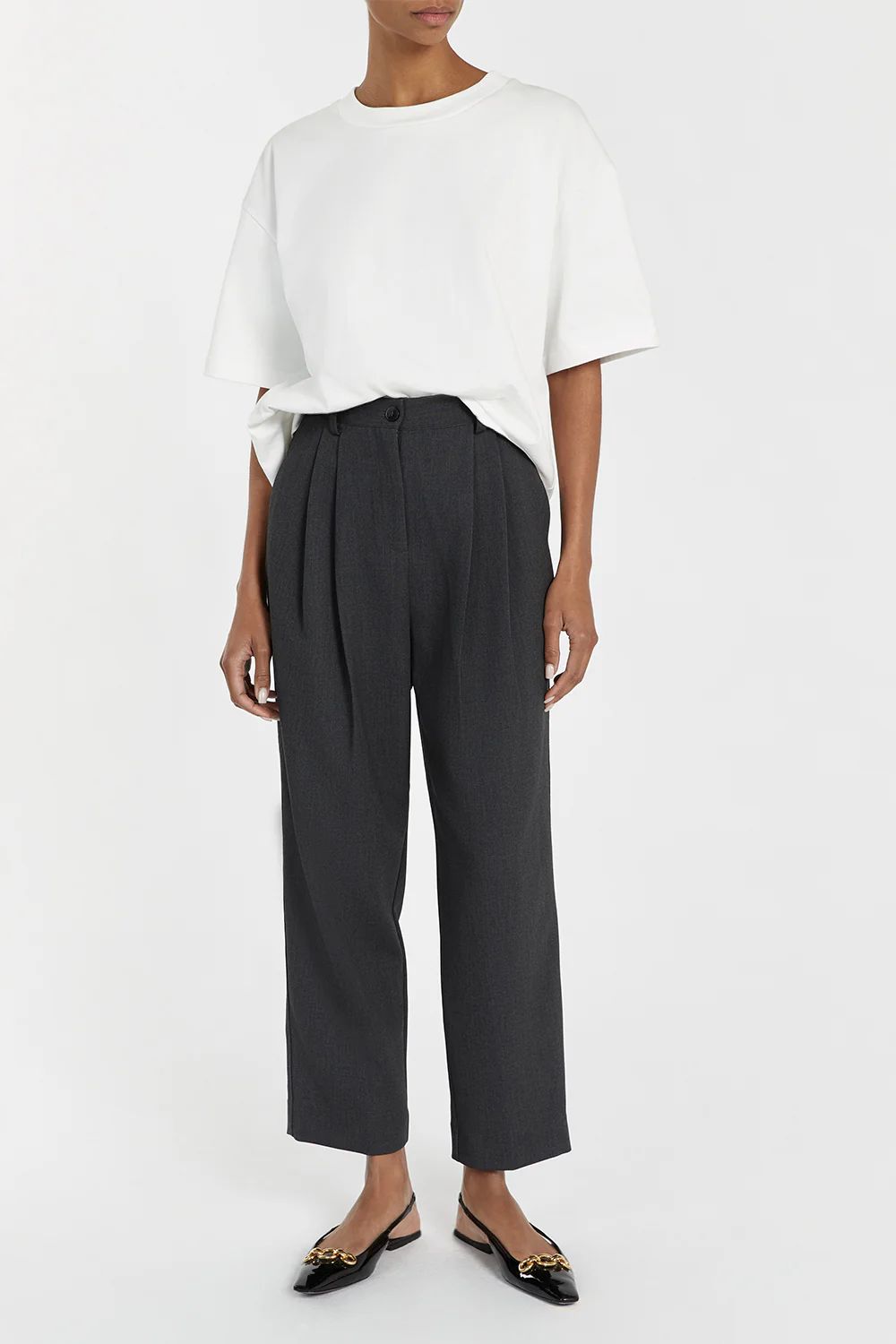 CAREY CHARCOAL TAPERED PANT | DISSH