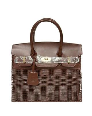 Large Chocolate Handbag with Faux Leather - Sample Sale- Final Sale | Lisi Lerch Inc