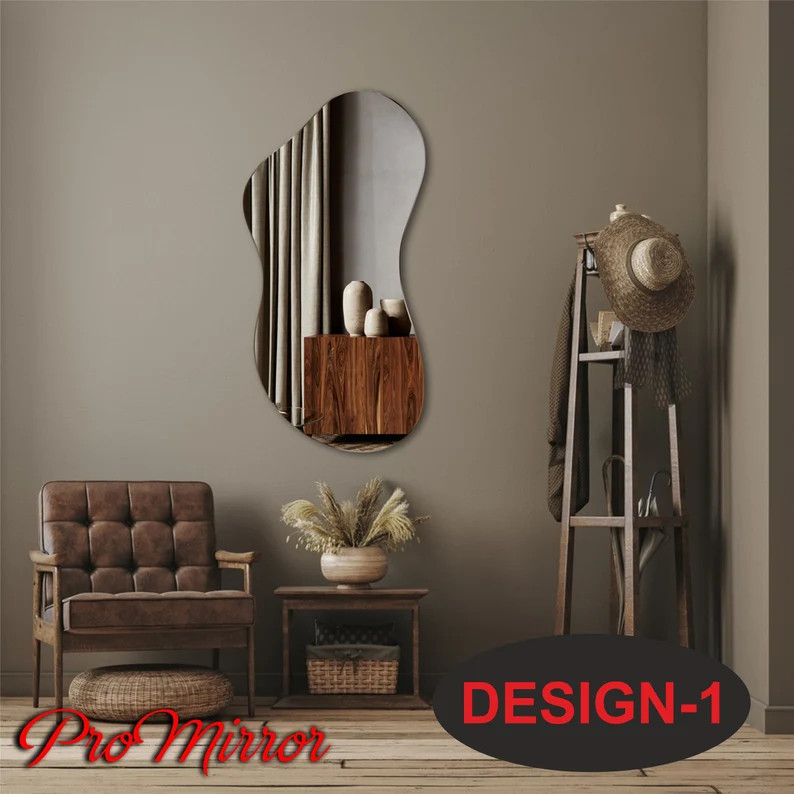 Modern Asymetrical Mirror, İrregular Mirror, Wall Mirror, Office Mirror, Aesthetic Mirror. | Etsy (US)