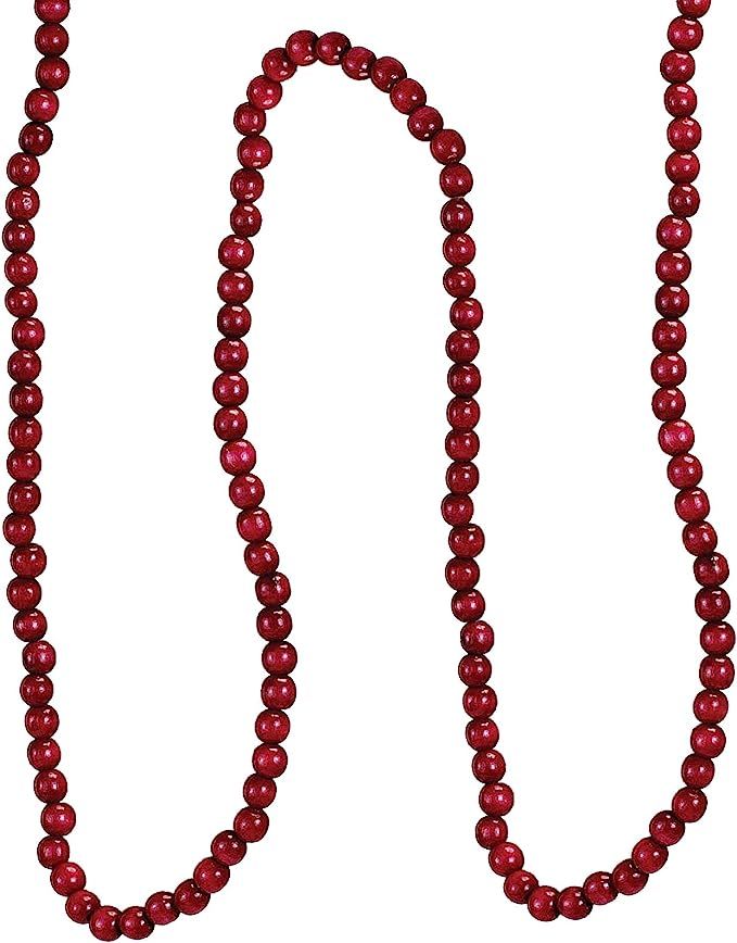 Amazon.com: Kurt Adler Red Wooden Cranberry Garland [TN0066/BURG] : Home & Kitchen | Amazon (US)