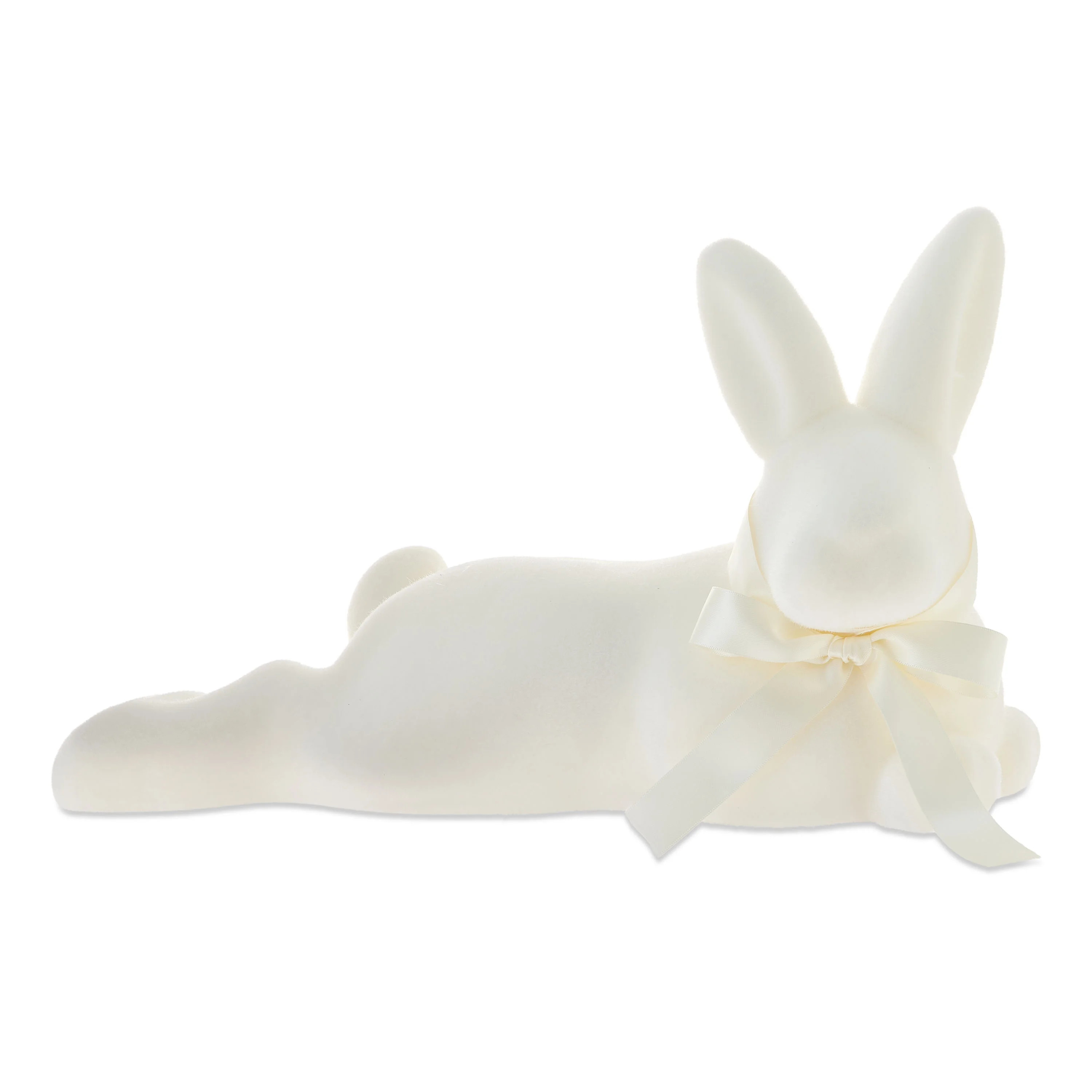 Flocked Laying Bunny Tabletop Decoration, Ivory, 10", Easter by Way To Celebrate | Walmart (US)