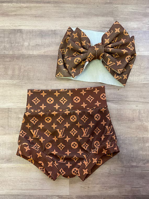 Louis Vuitton Inspired Baby  Bummies | Baby Bummies | Baby Bloomers | LV Baby Bummies | Baby Girl... | Etsy (US)