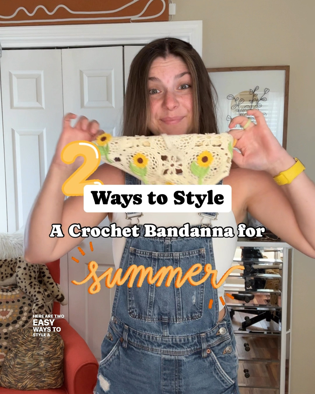 2 Easy Ways to Style a Crochet Bandana Which way do you prefer? As a neck accessory or hair accessory? Either choice is a great way to accent your outfit  on those hot, summer days! ☀️#styleguide #summerstyleguide #summerstyles #hairaccessories #bandannastyle #crochetbandana 

#LTKStyleTip #LTKSeasonal