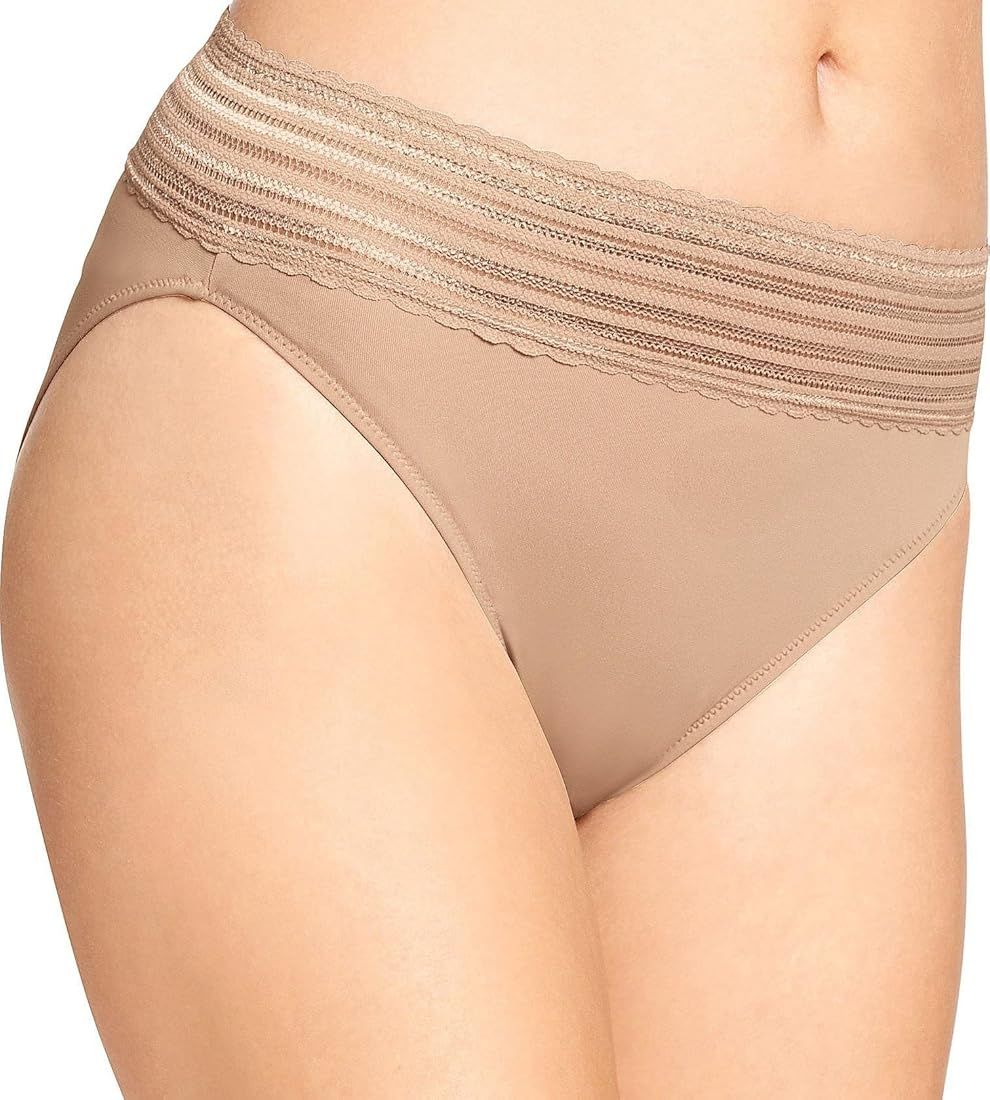 Warner's Women's No Pinching, No Problems Dig-Free Comfort Waist with Lace Microfiber Hi-Cut 5109... | Amazon (US)