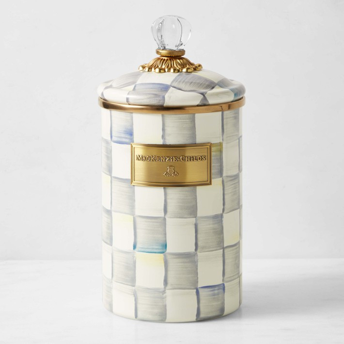 MacKenzie-Childs Sterling Check Canister | Williams-Sonoma