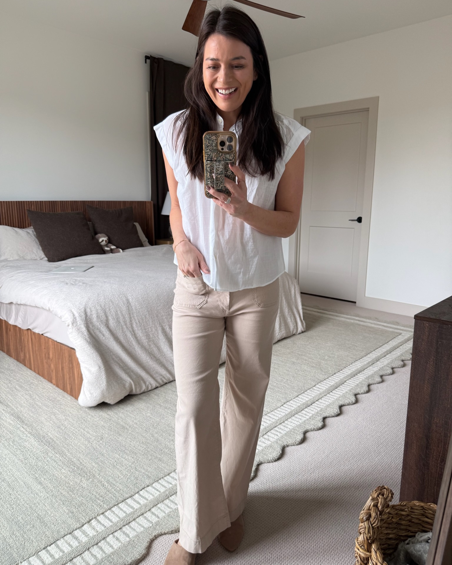 These new pants from. @Anthropologie are so cute for spring! Top is from Loft. 

#LTKootd #LTKSaleAlert