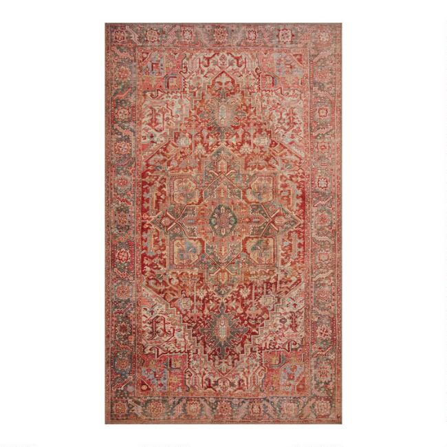 Coral Persian Style Izmir Area Rug | World Market