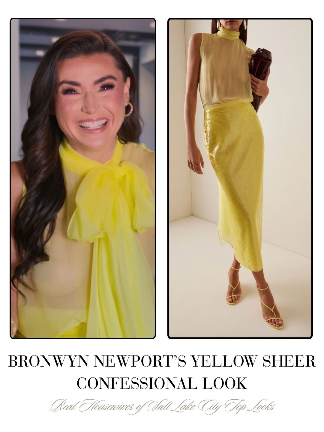 Bronwyn Newport’s Yellow Sheer Confessional Look 