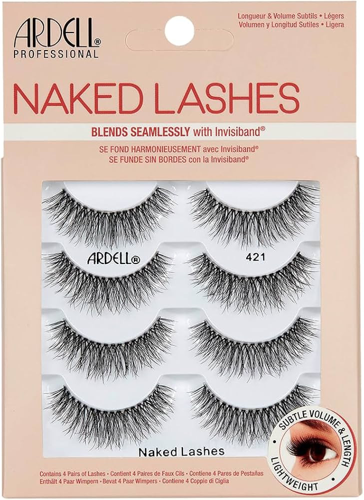 Ardell Naked Strip Lashes 421 – Natural-Looking, Long-Lasting False Eyelashes with Invisiband f... | Amazon (US)