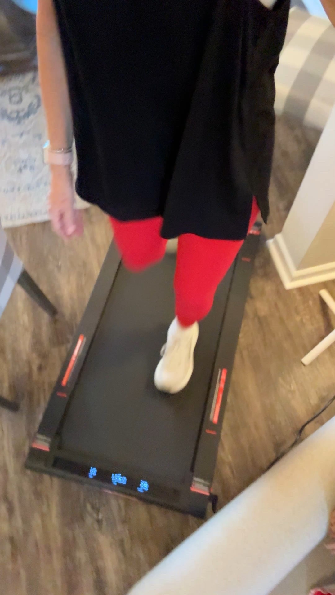 Best money I’ve spent. NO EXCUSES!!!! Walking pad. Up to 3.8 MPH, 8 incline and vibrating function 

#LTKfitnessgoals #LTKdayinmylife #LTKOver40