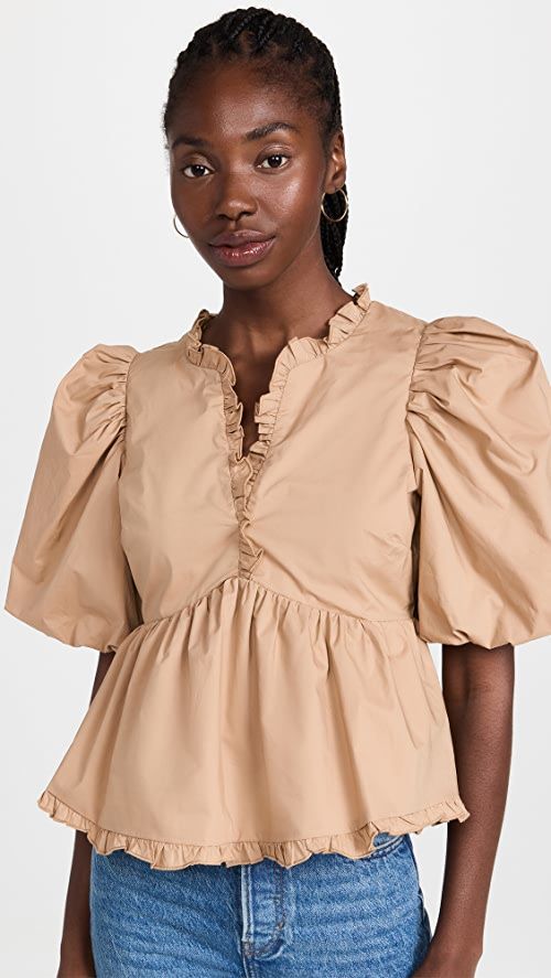 Ruffle Detail Blouse, Spring Outfits, Spring 2023, Spring 2023 Outfits, Spring Fashion, Spring Tops | Shopbop