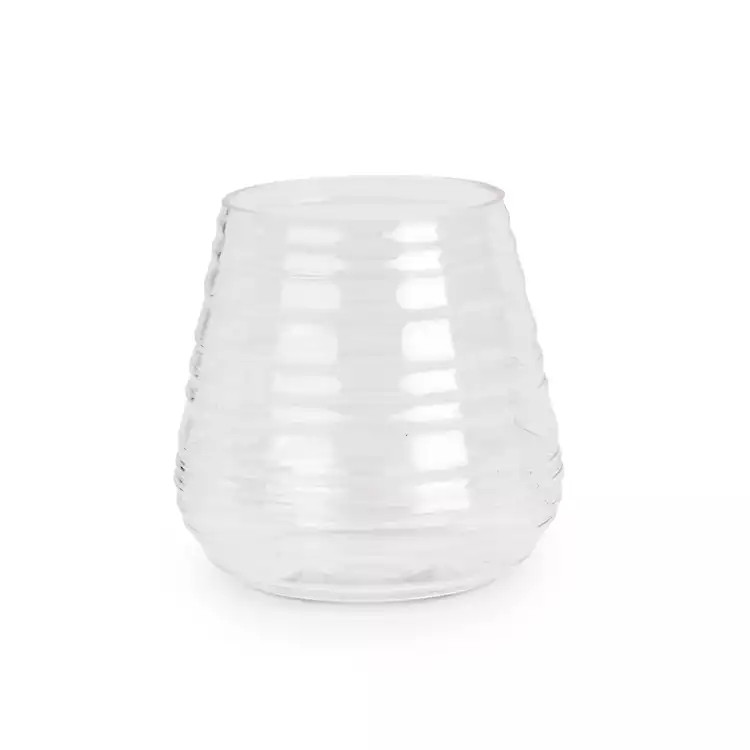 New! Clear Acrylic Short Ribbed Tumbler | Kirklands