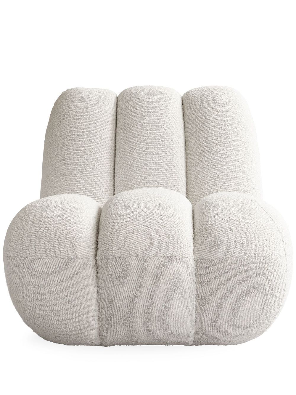 The Details101 CopenhagenToe bouclé lounge chair ImportedHighlightsoff-white alpaca wool bouclé... | Farfetch Global