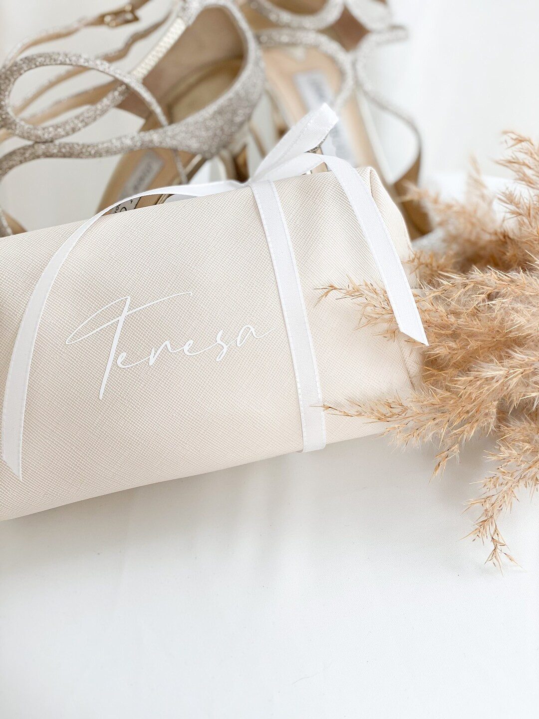 Personalized Cosmetic Bag Champagne Gold/ Gift Bridesmaid - Etsy | Etsy (US)