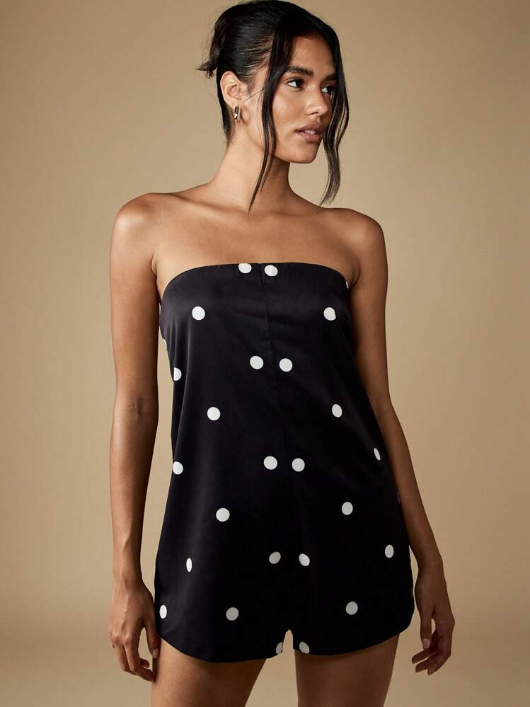 Polka Dot Romper | SHEIN