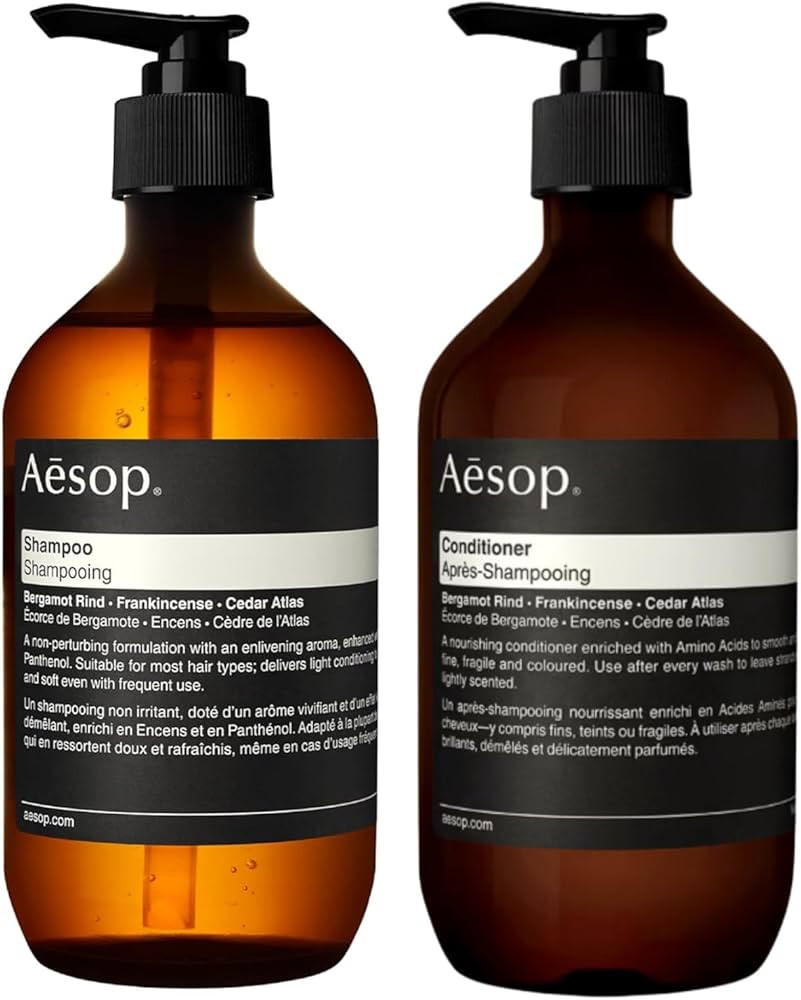 Aesop Shampoo & Conditioner Set | Hydrates, Softens, & Adds Shine | All Hair Types | 16.9 oz / 50... | Amazon (US)