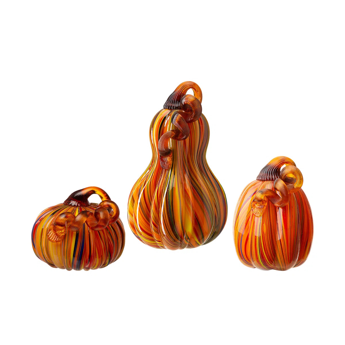Handmade Glass Pumpkins Set (Set of 3) | Wayfair North America