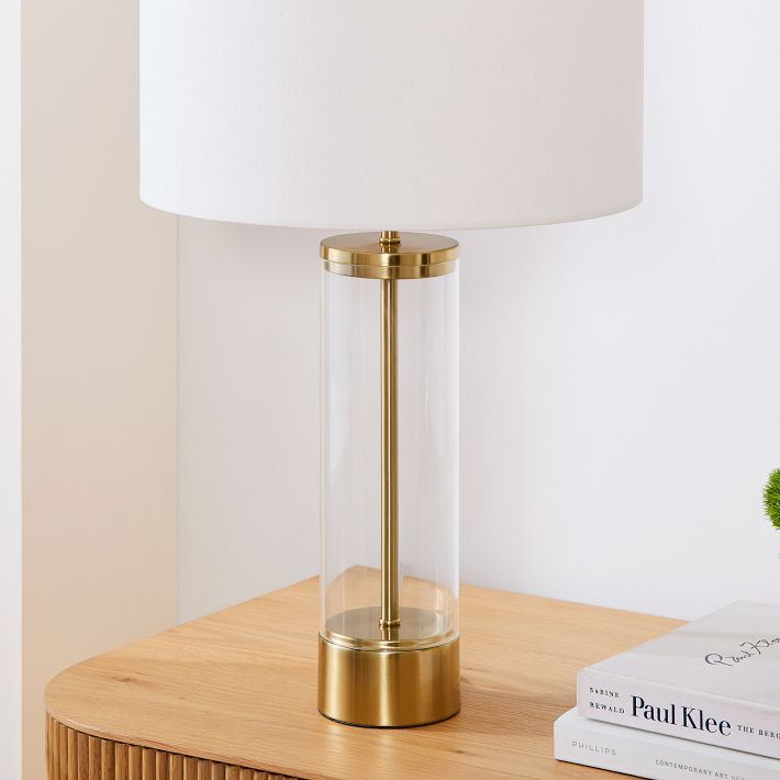 Acrylic Column USB Table Lamp (25") | West Elm (US)