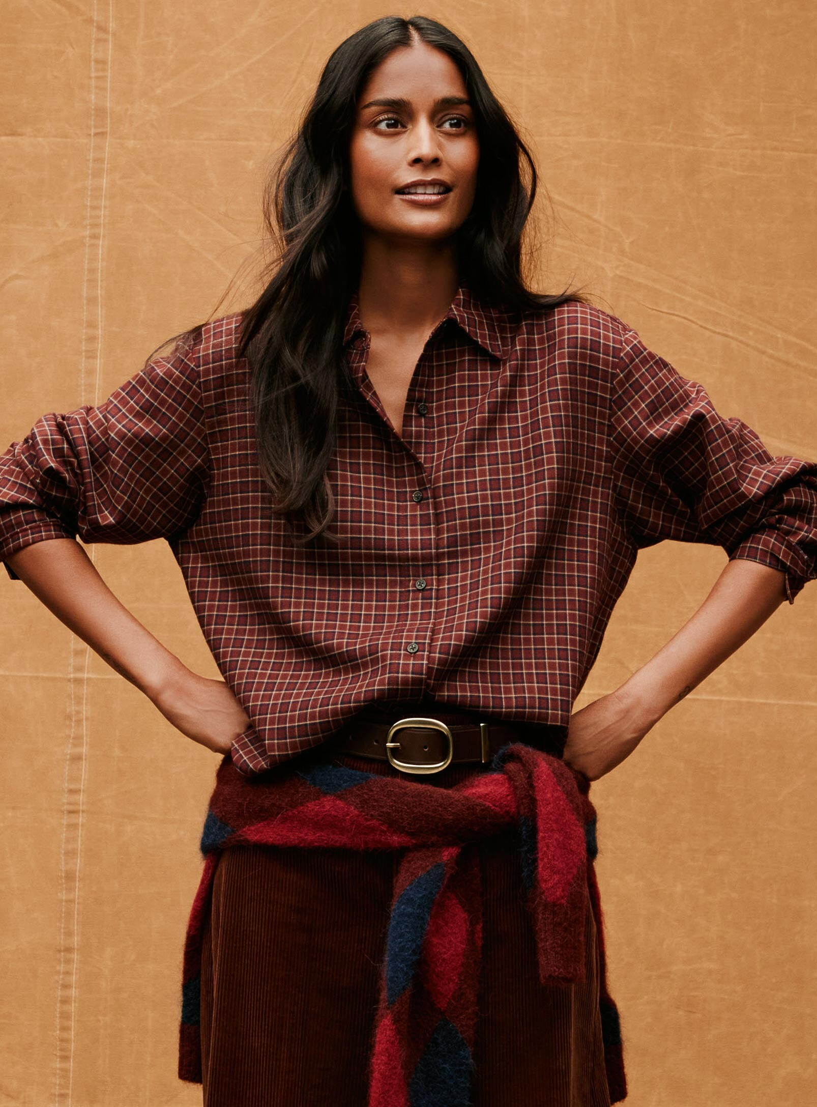 Checkered lightweight boxy-fit shirt | Simons