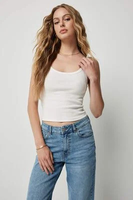 Basic Crop Ribbed Tank Top | Ardene