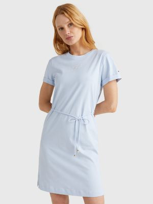 Tommy Hilfiger Women's Crewneck T-Shirt Dress Breezy Blue - XS | Tommy Hilfiger (US)