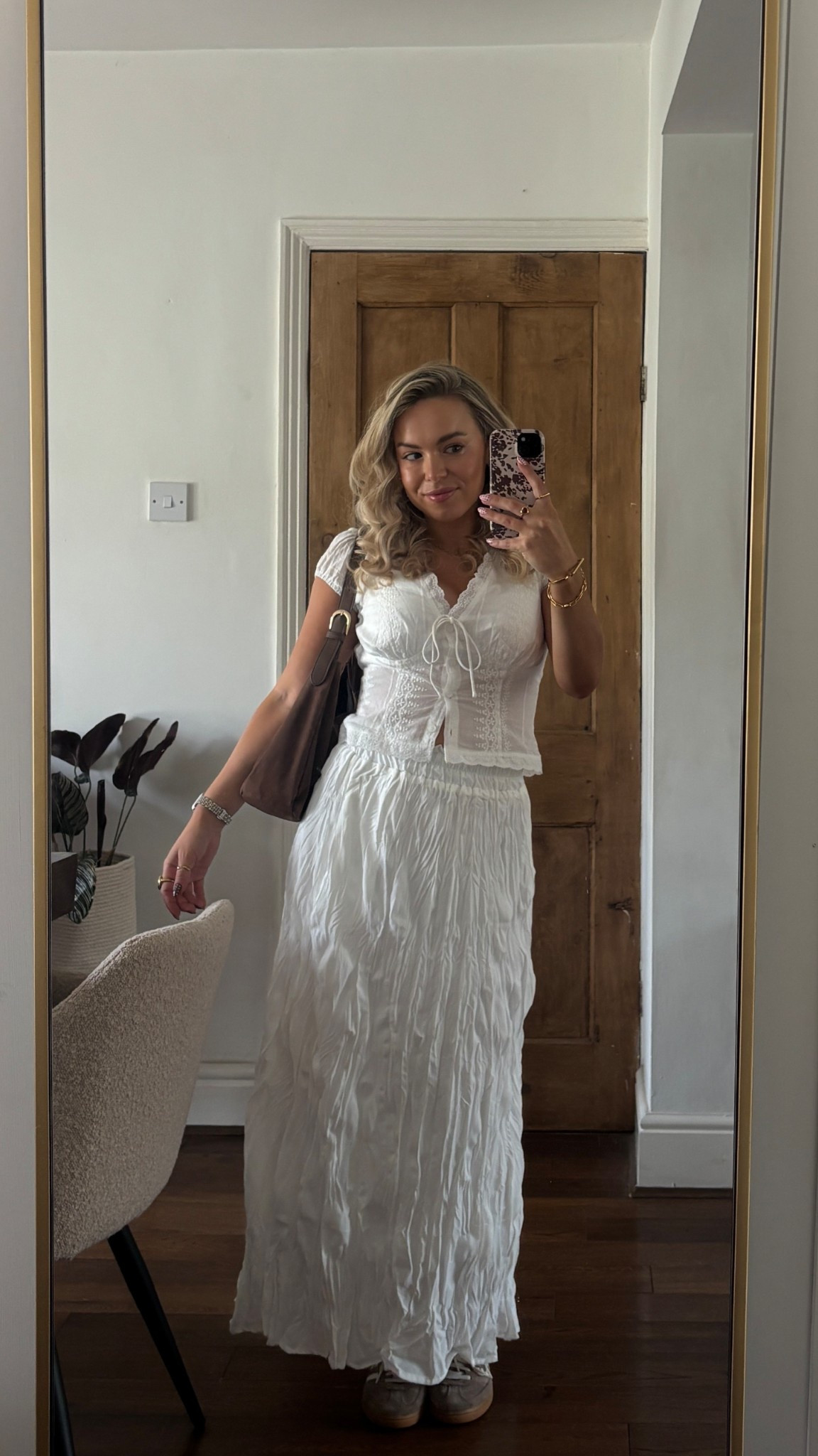 the prettiest top 🐚
full look is from rihoas 🤍 get 20% off with code LEH20

petite friendly all white summer look 

#LTKsummer #LTKuk #LTKdresses