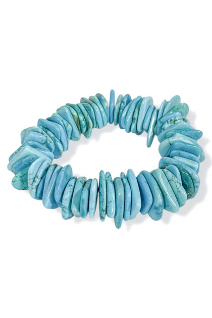 Virtue Chip Turquoise Magnesite Beaded Bracelet | The Willow Tree