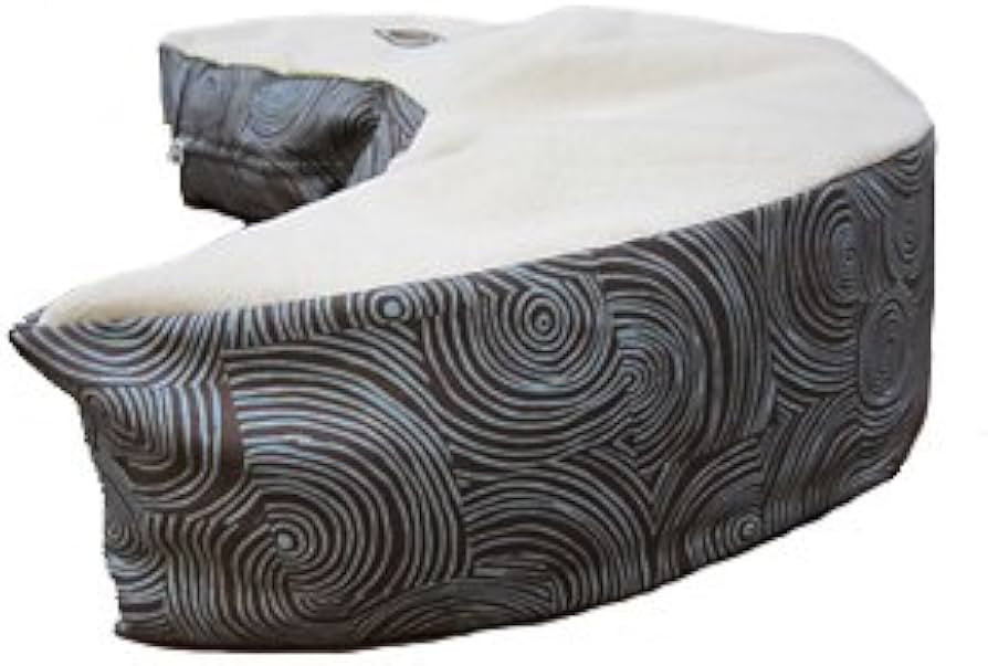The Nesting Pillow- Organic Nursing Pillow with Washable Slipcover (Blue Truffles) | Amazon (US)