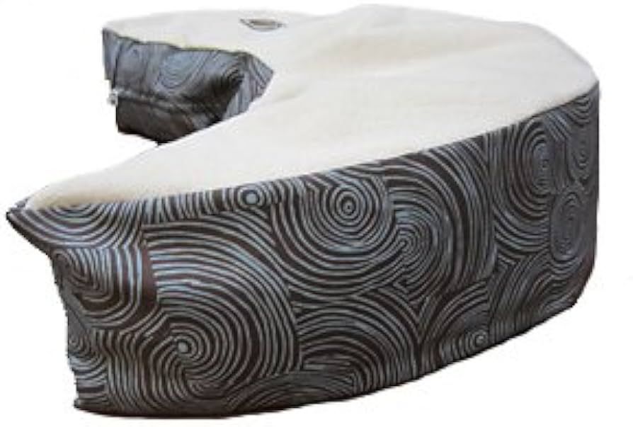 The Nesting Pillow- Organic Nursing Pillow with Washable Slipcover (Blue Truffles) | Amazon (US)