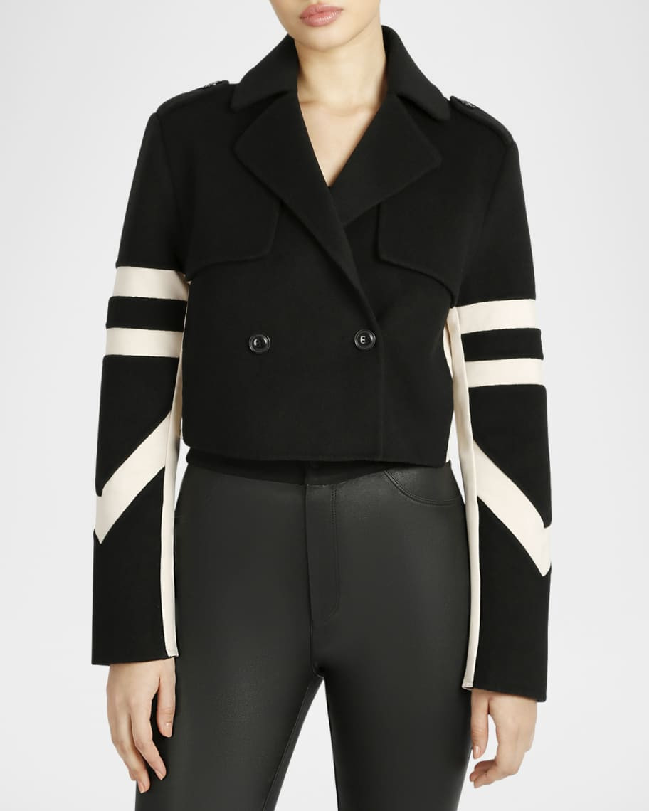 Blanc Noir Handmade Wool Crop Jacket | Neiman Marcus