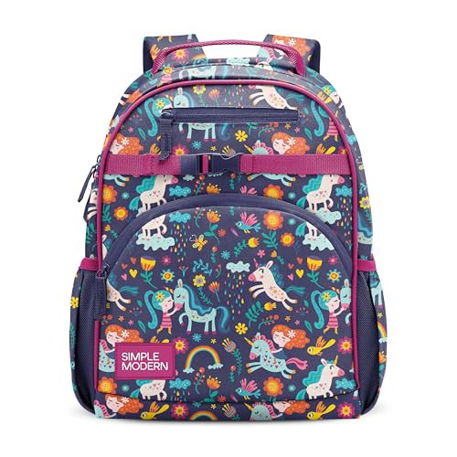 Simple Modern Medium Toddler Backpack for School Girls and Boys | Kindergarten Elementary Kids Backpack | Fletcher Collection | Kids - 15" tall | Unicorn Rainbows | Amazon (US)