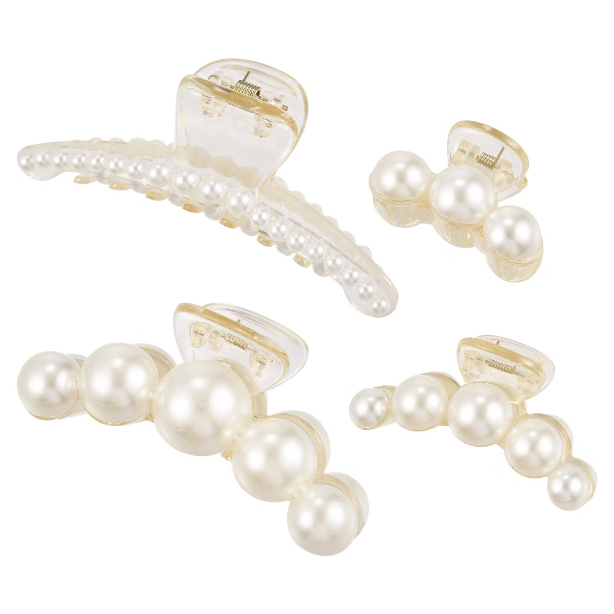 Unique Bargains Women's Birthday Business Gift Elegant Styling Pearl Hair Clips and Pins Champagn... | Target