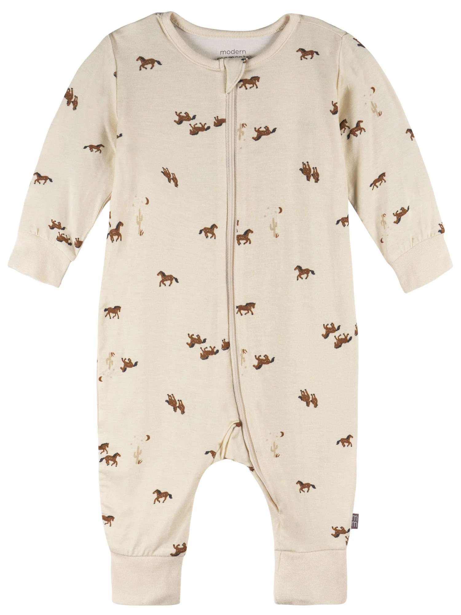 Modern Moments by Gerber Baby Neutral S uper Soft Long Sleeve Coverall, Sizes Newborn - 12 Months | Walmart (US)