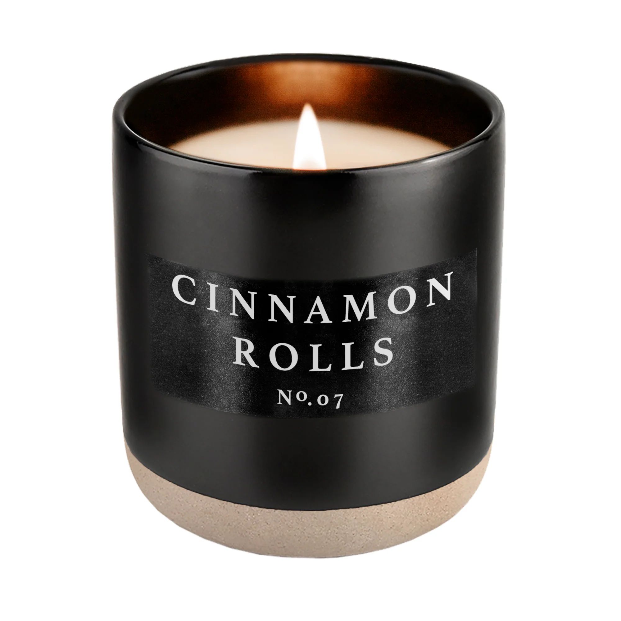 Cinnamon Rolls Soy Candle - Black Stoneware Jar - 12 oz | Sweet Water Decor, LLC