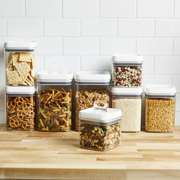Better Homes & Gardens Canister Pack of 8 - Flip-Tite Food Storage Container Set - Walmart.com | Walmart (US)