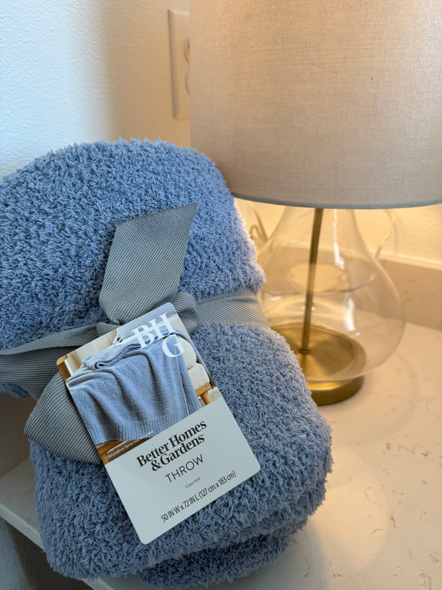 The coziest knit blanket! Perfect for fall 🤍🌲🍂 #fall #homedecor #walmartfinds