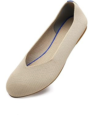 Women's Ballet Flat Dressy Casual Knit Shoes Round Toe Women Mesh Flats | Amazon (US)