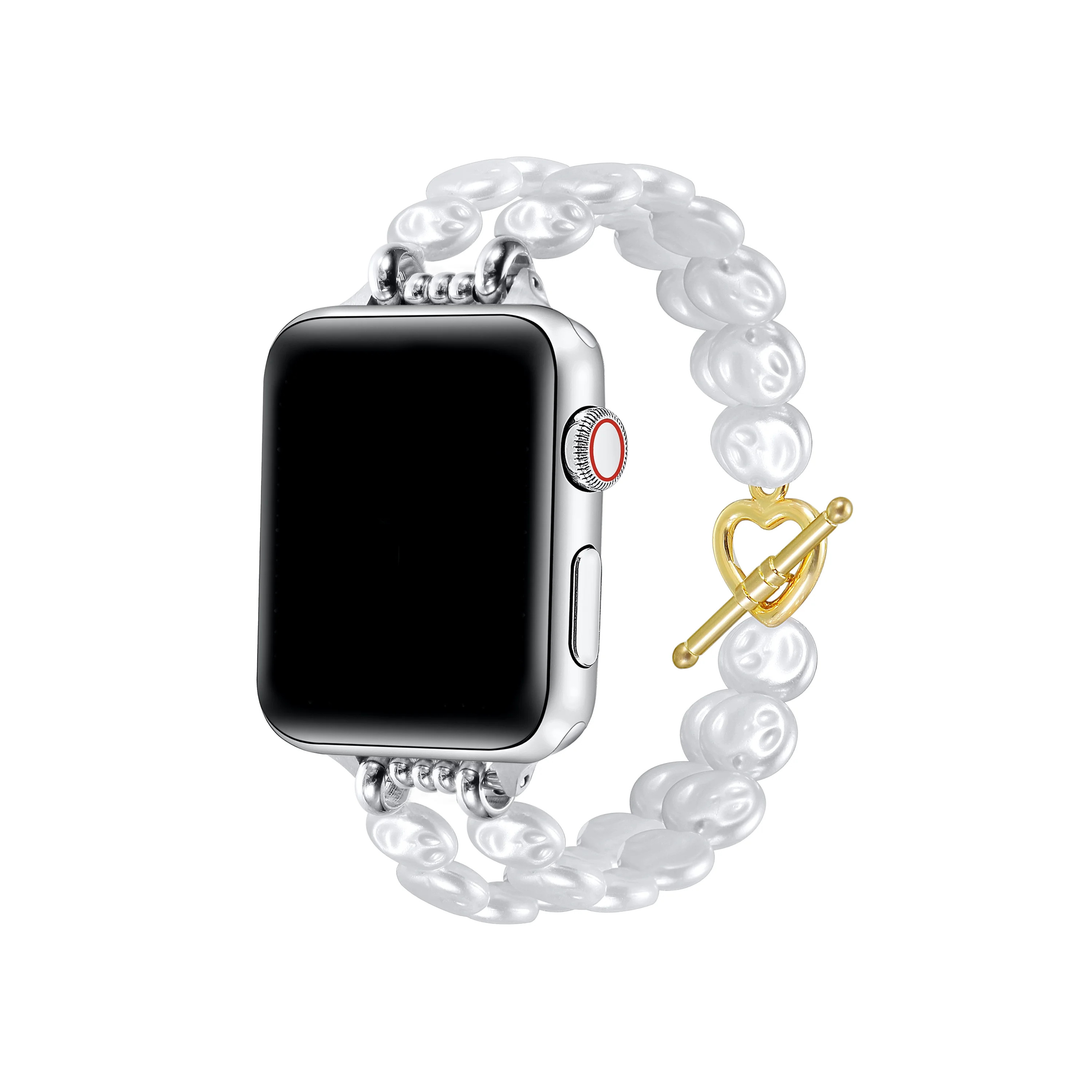 Posh Tech Women's Eloise White Pearl Band for Apple Watch - Sizing Universal | Walmart (US)
