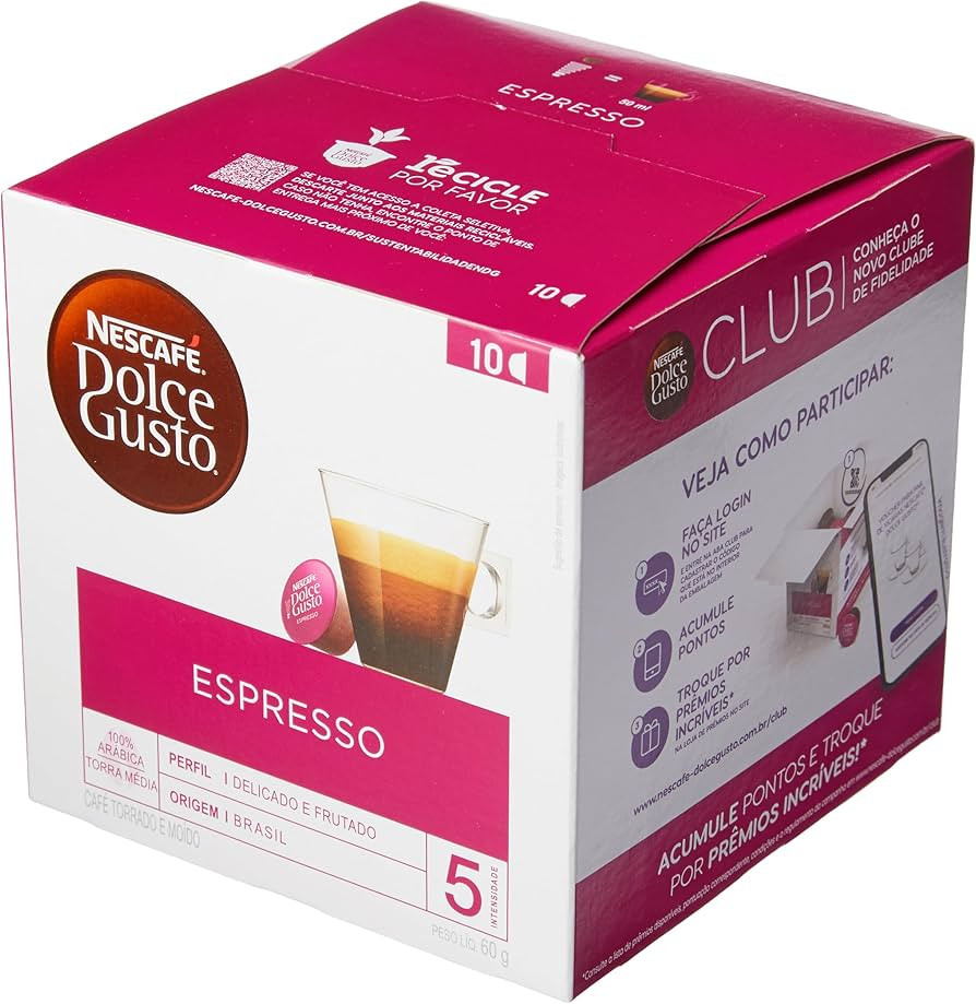 Nescafe Dolce Gusto, Espresso, 10 Cápsulas | Amazon (BR)