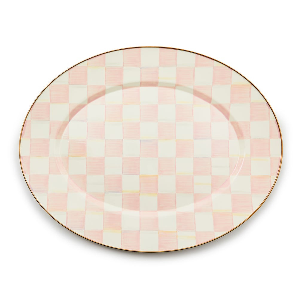 Rosy Check Large Oval Platter | MacKenzie-Childs